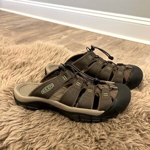 Keen slip on sandals.